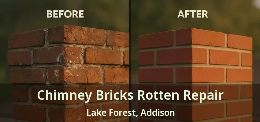 Chimney Bricks Rotten Repair Lake Forest, Addison - TX
