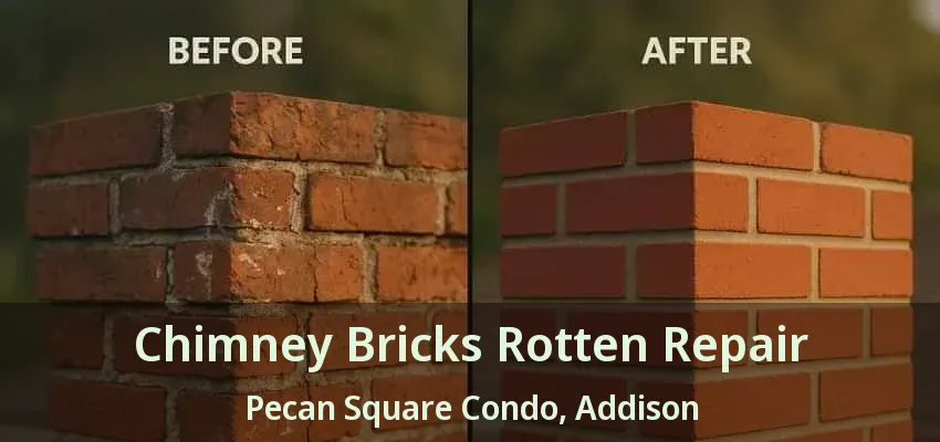 Chimney Bricks Rotten Repair Pecan Square Condo, Addison - TX
