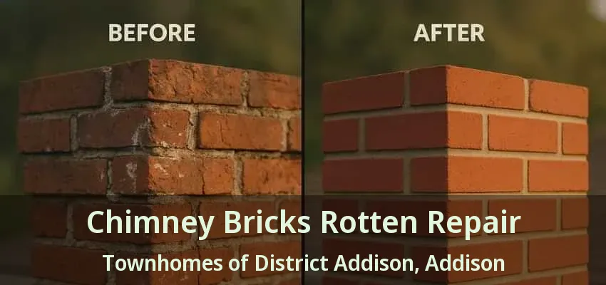 Chimney Bricks Rotten Repair Townhomes of District Addison, Addison - TX