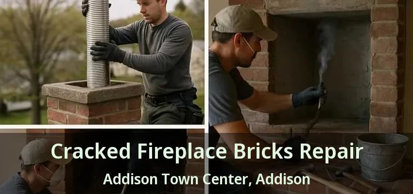 Cracked Fireplace Bricks Repair Addison Town Center, Addison - TX