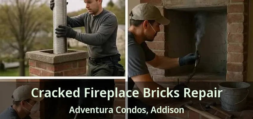 Cracked Fireplace Bricks Repair Adventura Condos, Addison - TX