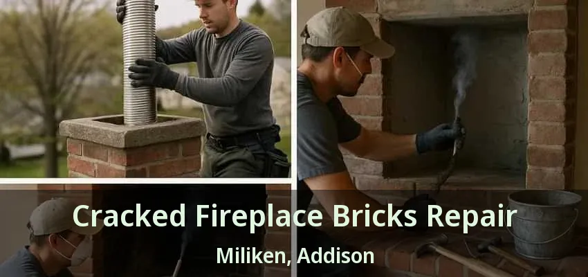 Cracked Fireplace Bricks Repair Miliken, Addison - TX