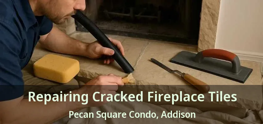 Repairing Cracked Fireplace Tiles Pecan Square Condo, Addison - TX