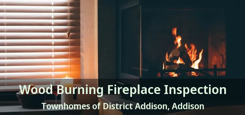 Wood Burning Fireplace Inspection Townhomes of District Addison, Addison - TX