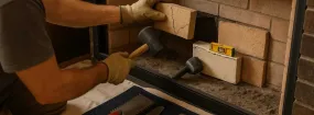 Cracked Fireplace Bricks Repair Addison